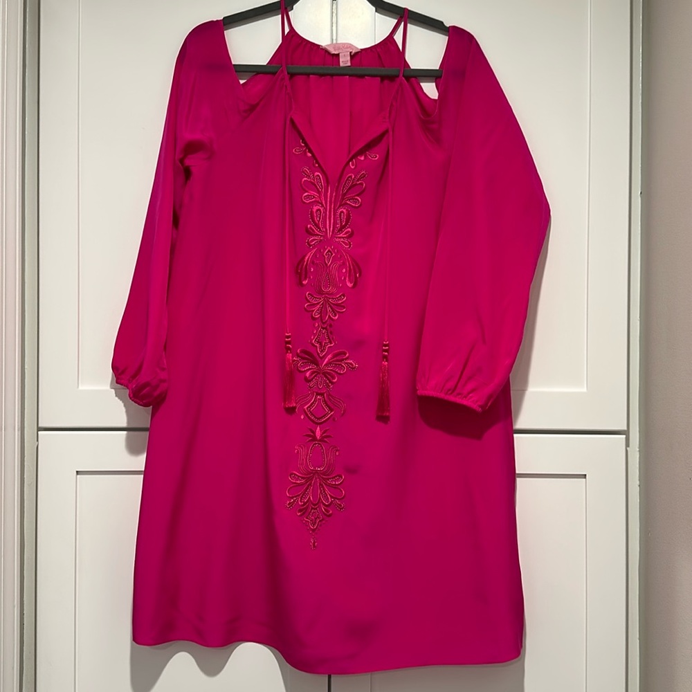 Lilly Pulitzer 100% silk shell dress size Large